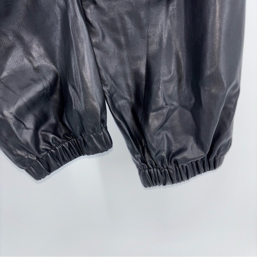 Express Women Faux Black Leather Pull On High Rise Jogger Pants‎ Size Small - Picture 7 of 12